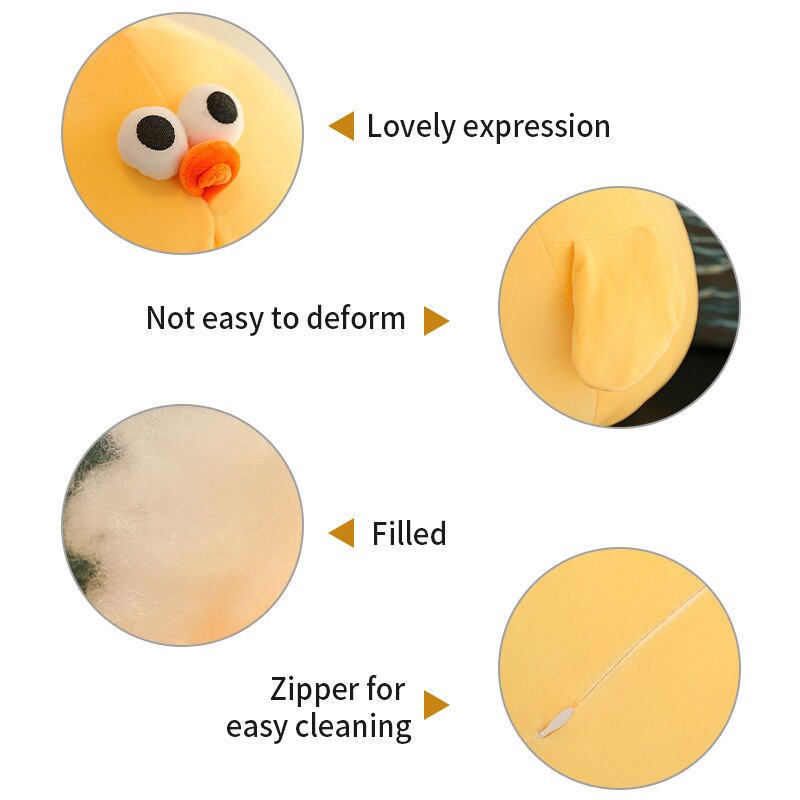 Kawaii Plush Chick Throw Pillow Stuffed