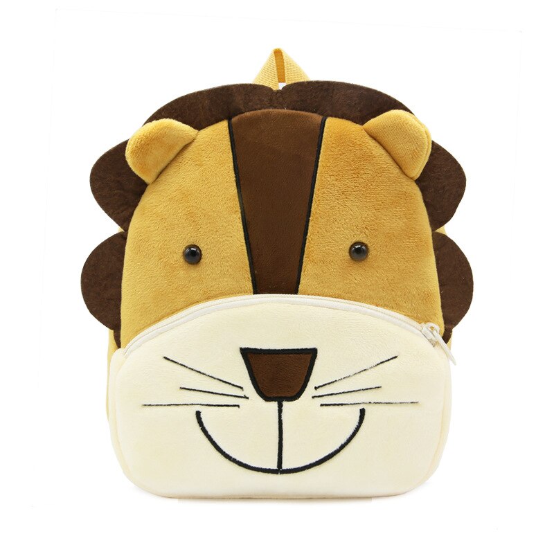 Cartoon Animal Lion Soft Plush Backpack