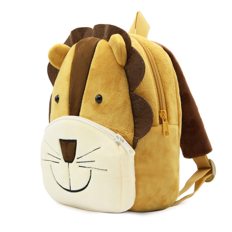 Cartoon Animal Lion Soft Plush Backpack