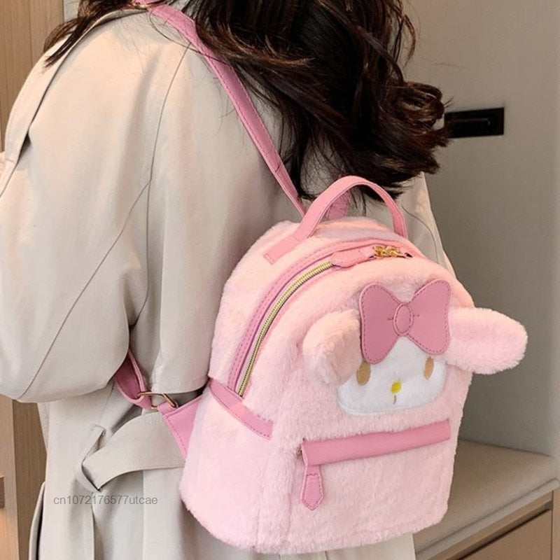 Melody Cinnamoroll Plush Pink Backpacks