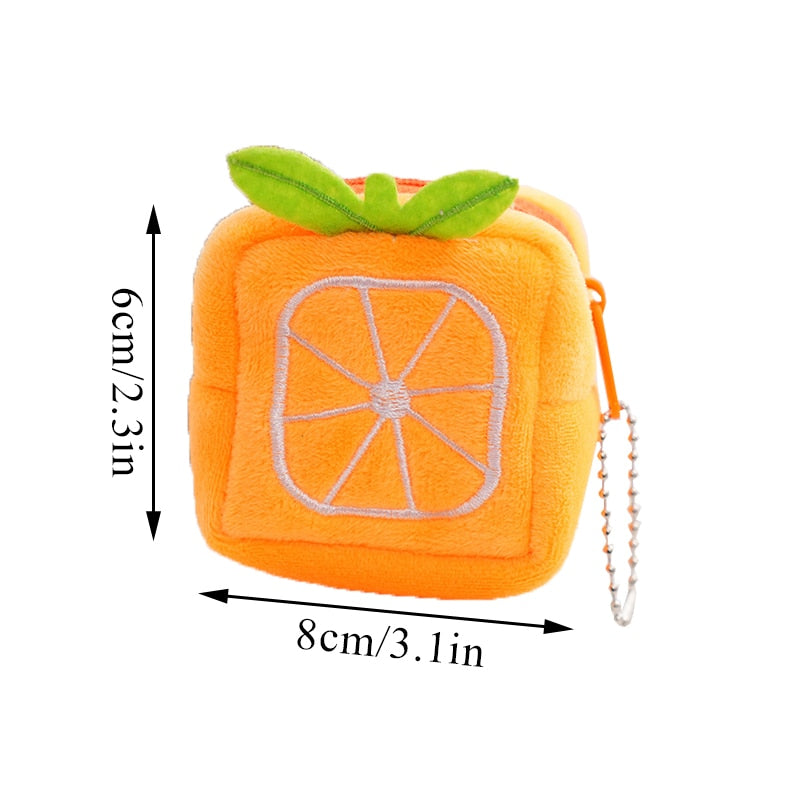 Orange Shape Coin Purse Plush