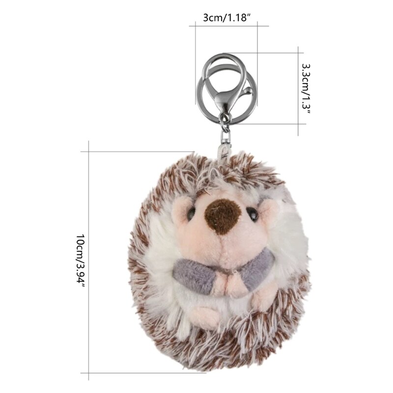 Hedgehog Keychain Plush Keyring