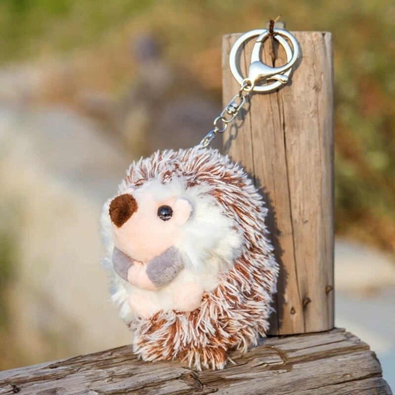 Hedgehog Keychain Plush Keyring