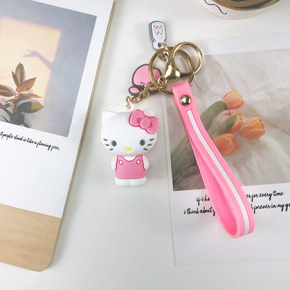 Cute Keychains with Fluffy Rabbit Fur Ball