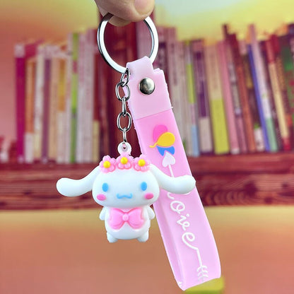 Cute Keychains with Fluffy Rabbit Fur Ball