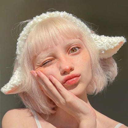 New Girls Cute Plush Sheep Ears Headband