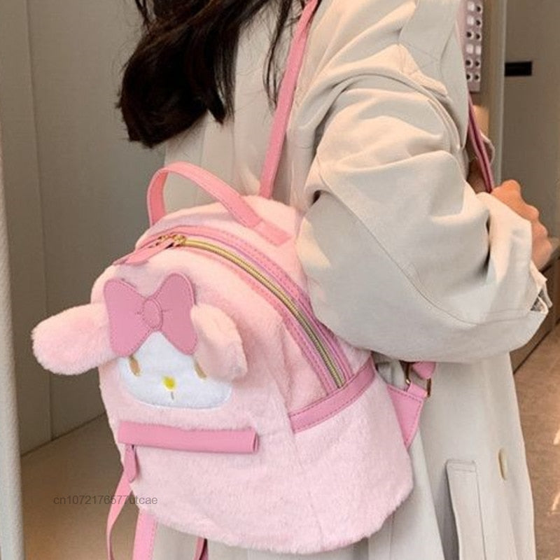 Melody Cinnamoroll Plush Pink Backpacks