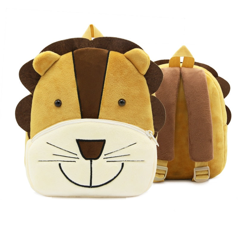 Cartoon Animal Lion Soft Plush Backpack